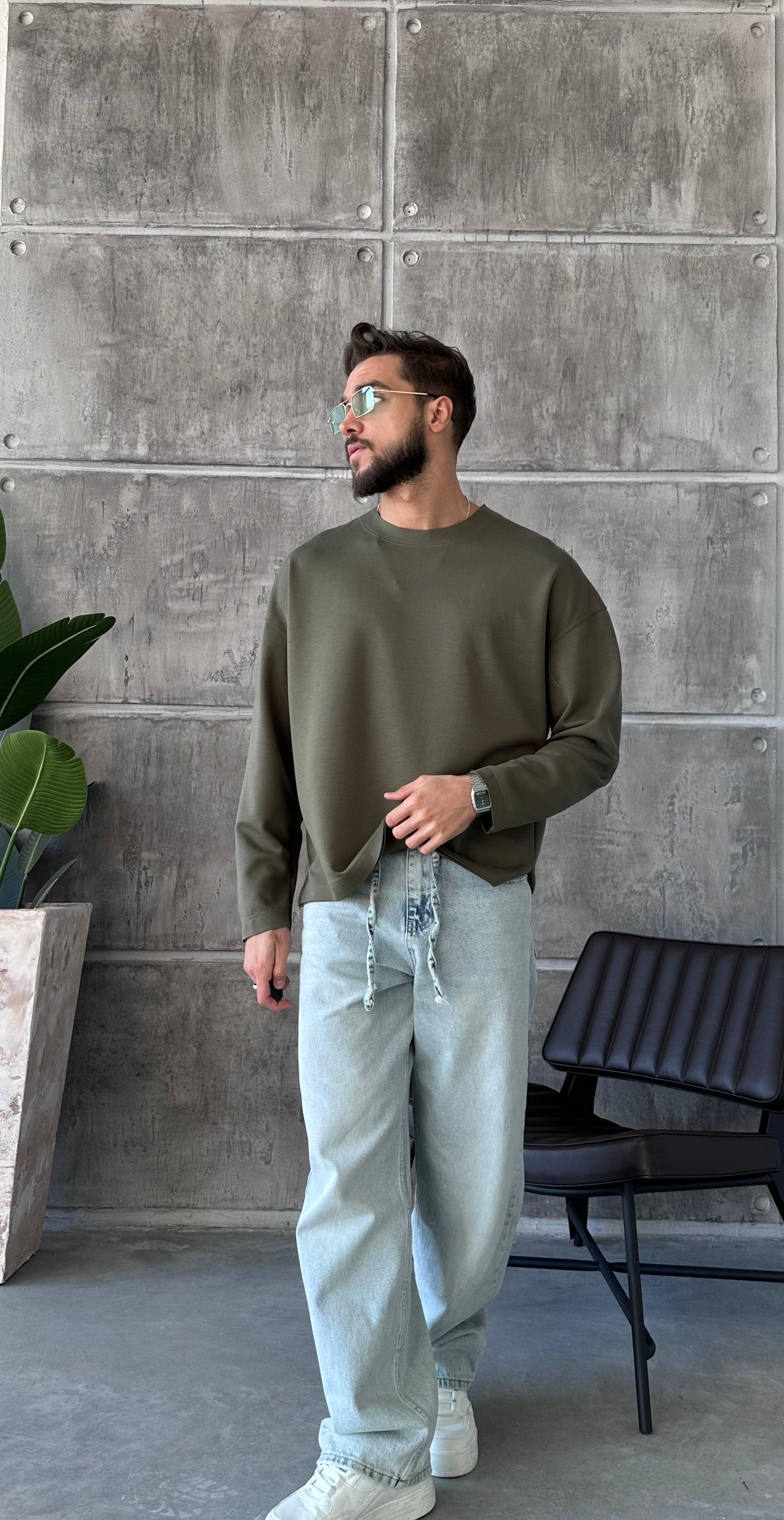 H308 Oversize Oysho Kumaş Sweat